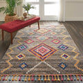 Nourison Moroccan Casbah Grey Multicolor Tassel Runner Rug 22 X 6 Runner