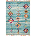 Nourison Moroccan Casbah Aqua Tassel Rug 67 X 96