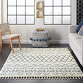 Nourison Moroccan Marrakesh Shag White Area Rug