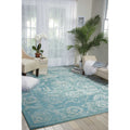 Nourison Opaline Charcoal Blue Area Rug 79 X 99