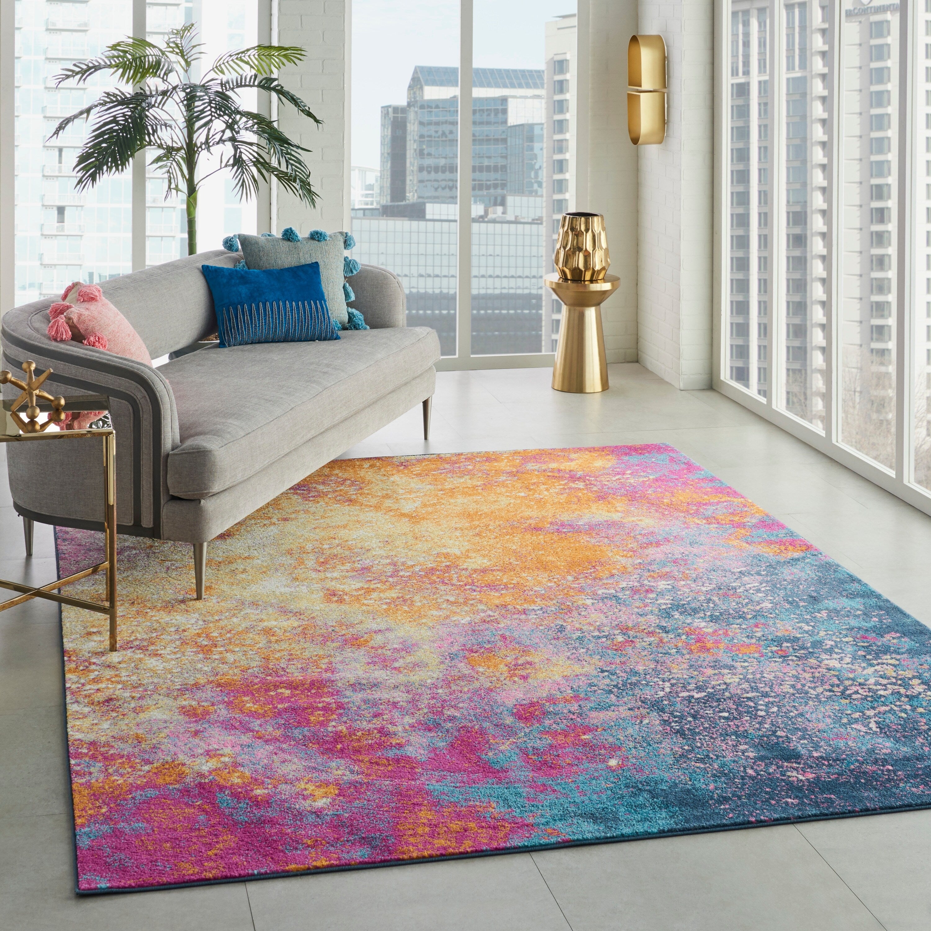 Nourison Passion Sunburst Area Rug 8 X 10