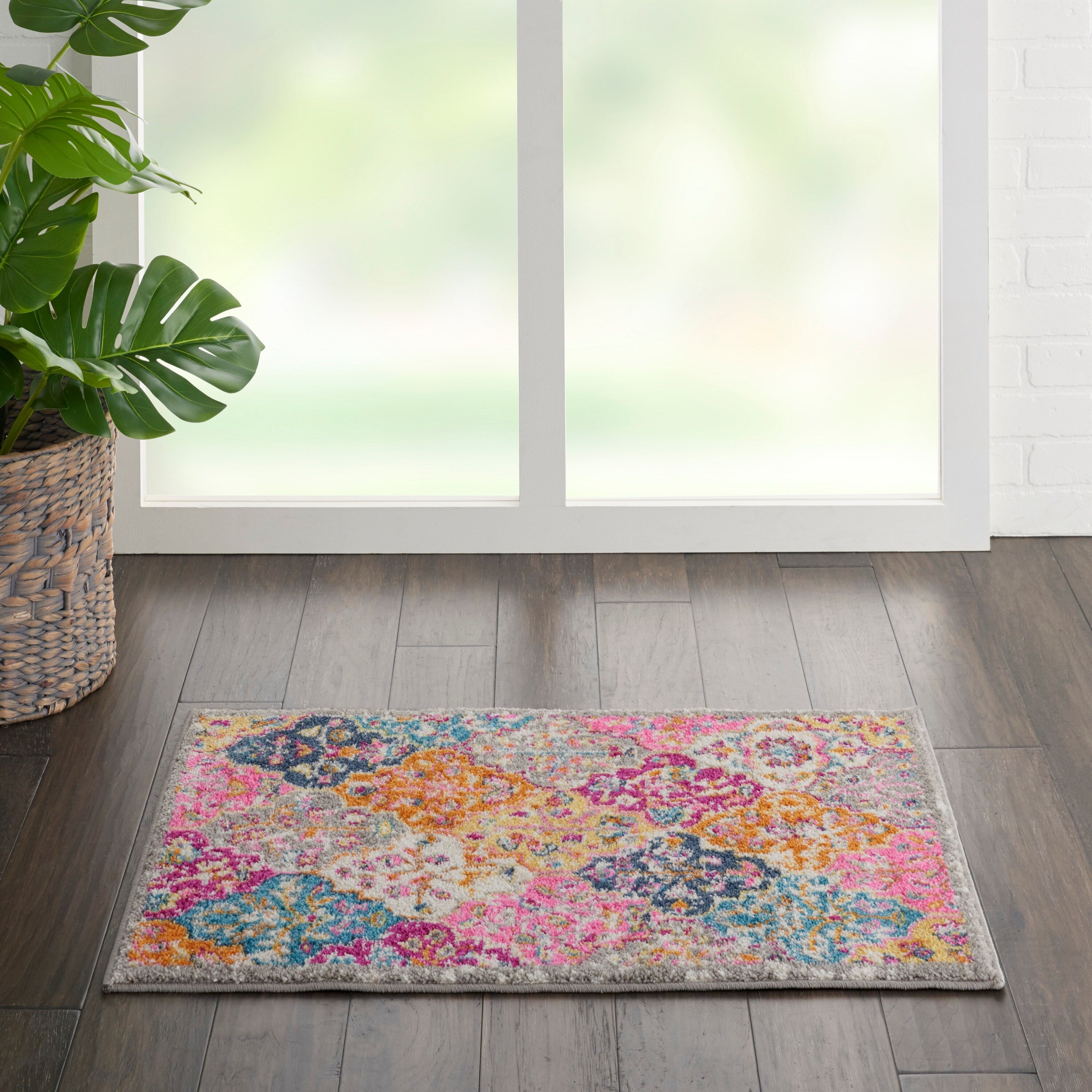 Nourison Grey Multicolor Passion Area Rug