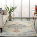 The Curated Nomad Cayuga Transitional Grey Multi Medallion Area Rug