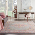 Nourison Passion Fuchsia Pink Medallion Runner Rug 22 X 10 Runner
