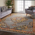 Nourison Passionate Navy Blue Medallion Area Rug 710 X 10