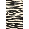 Nourison Perception Black White Animal Rug 23 X 39