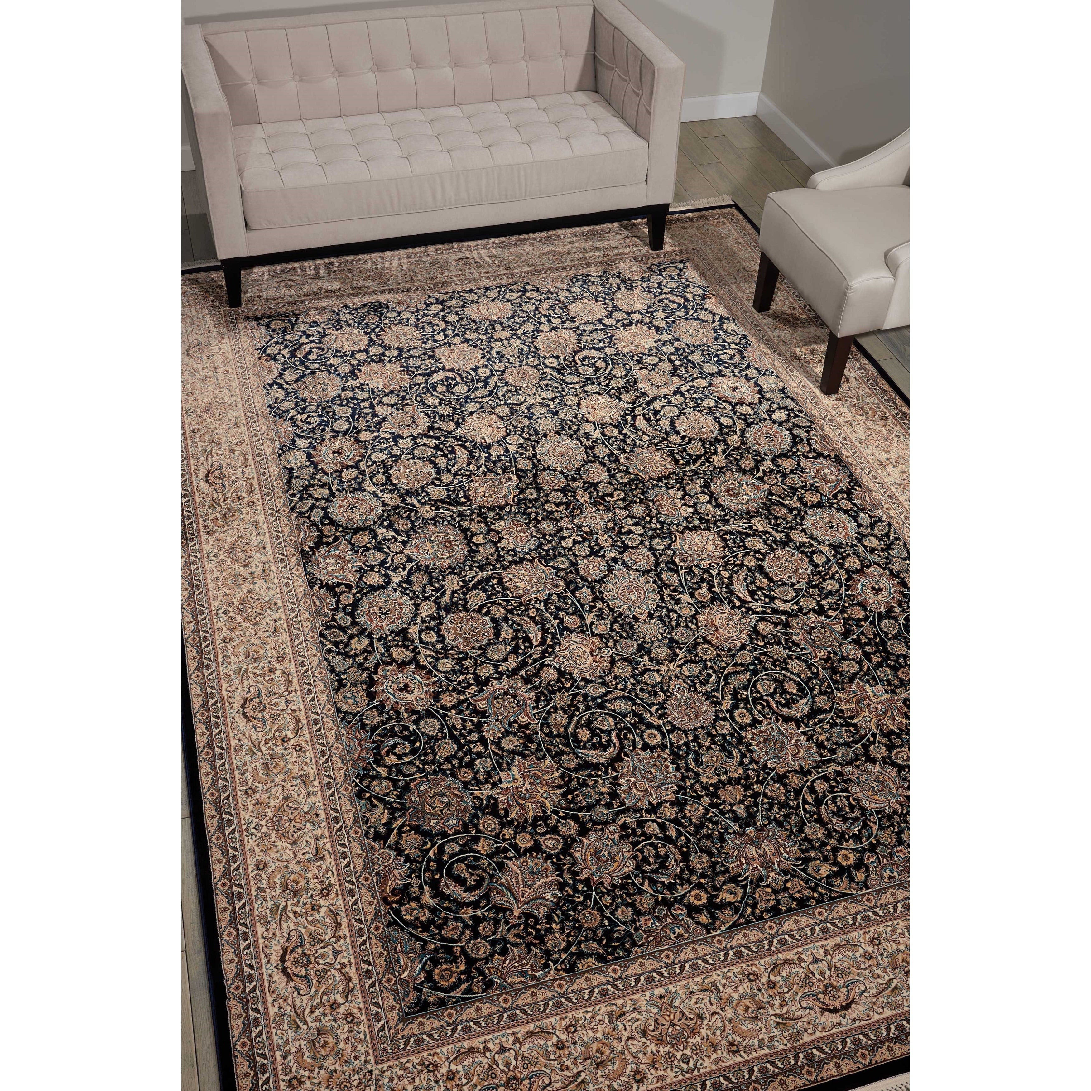 Nourison Persian Palace Navy Rug 5 X 77
