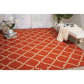 Nourison Portico Orange Indoor Outdoor Area Rug 5 X 76