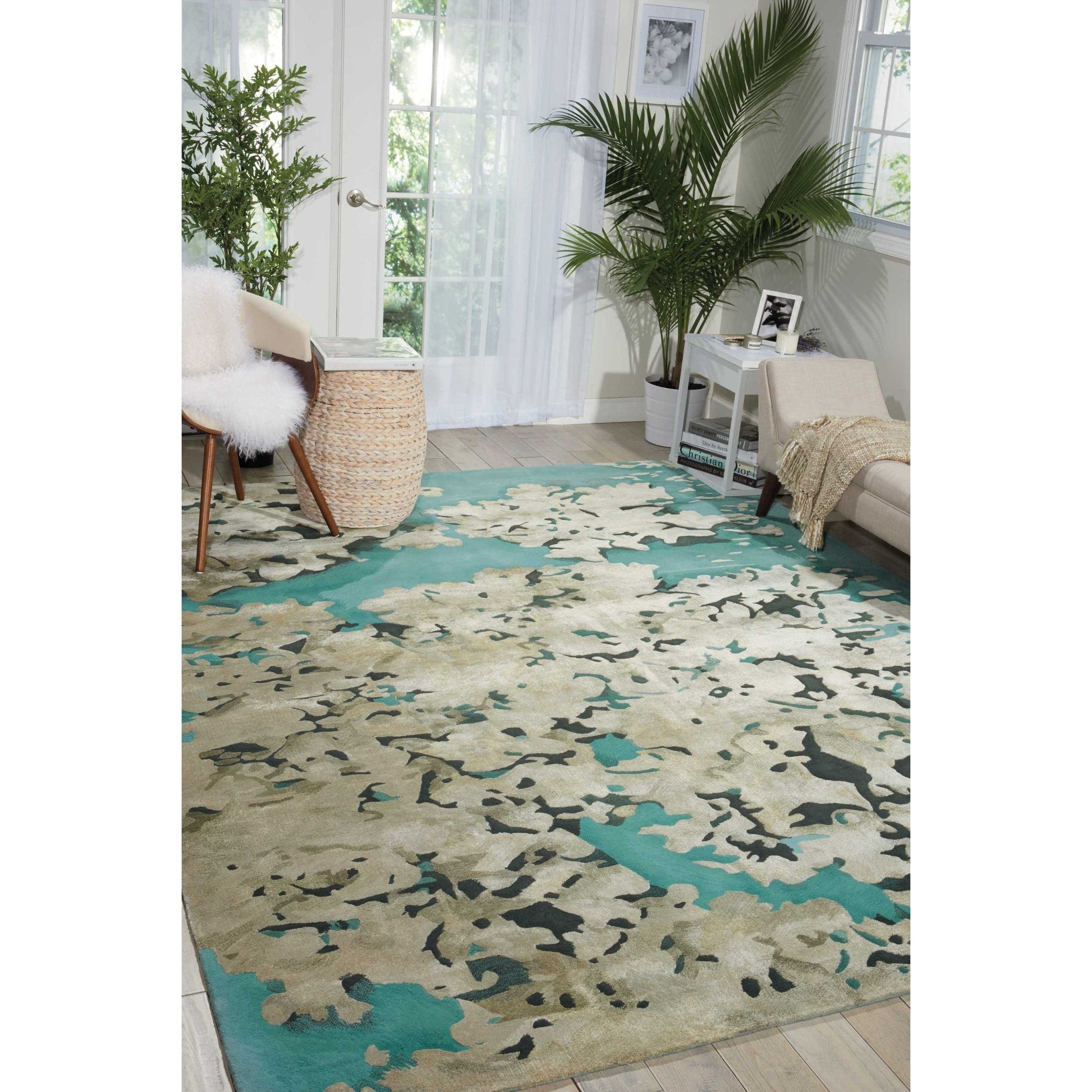 Nourison Prismatic Aqua Area Rug 39 X 59