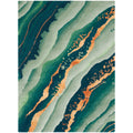Nourison Prismatic Emerald Carved Accents Handmade Indoor Rug