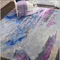 Nourison Prismatic Grey Multicolored Wool Handmade Area Rug 99 X 139