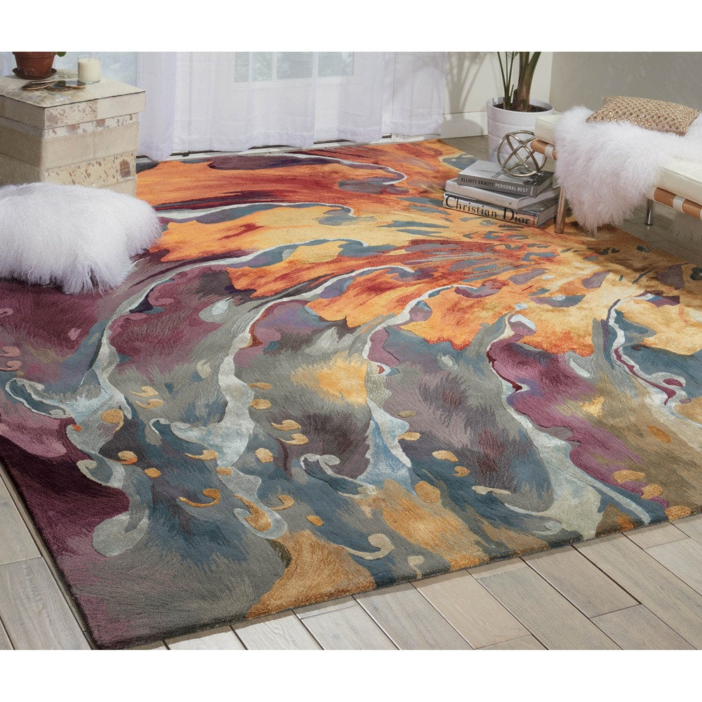 Nourison Prismatic Multicolor Area Rug 56 X 75