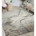 Nourison Prismatic Silver Cloud Area Rug 79 X 99