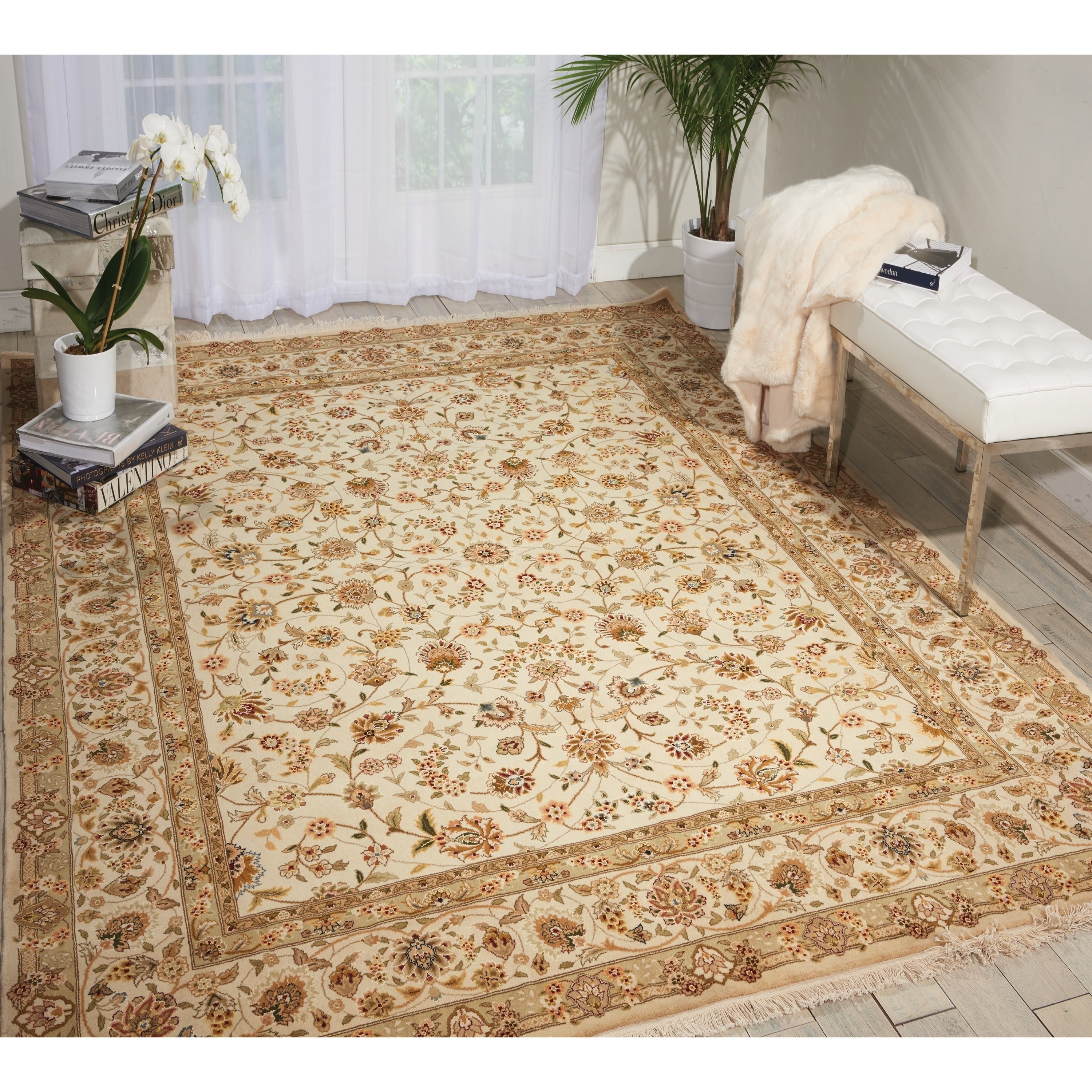 Nourison Royalty Beige Area Rug 79 X 99