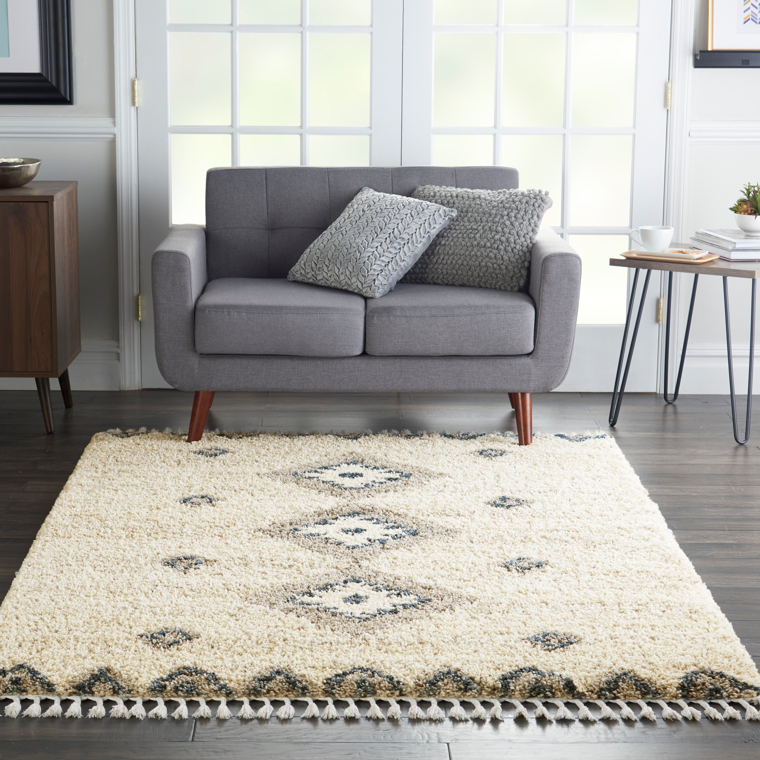 Nourison Scandinavian Geometric Shag Rug
