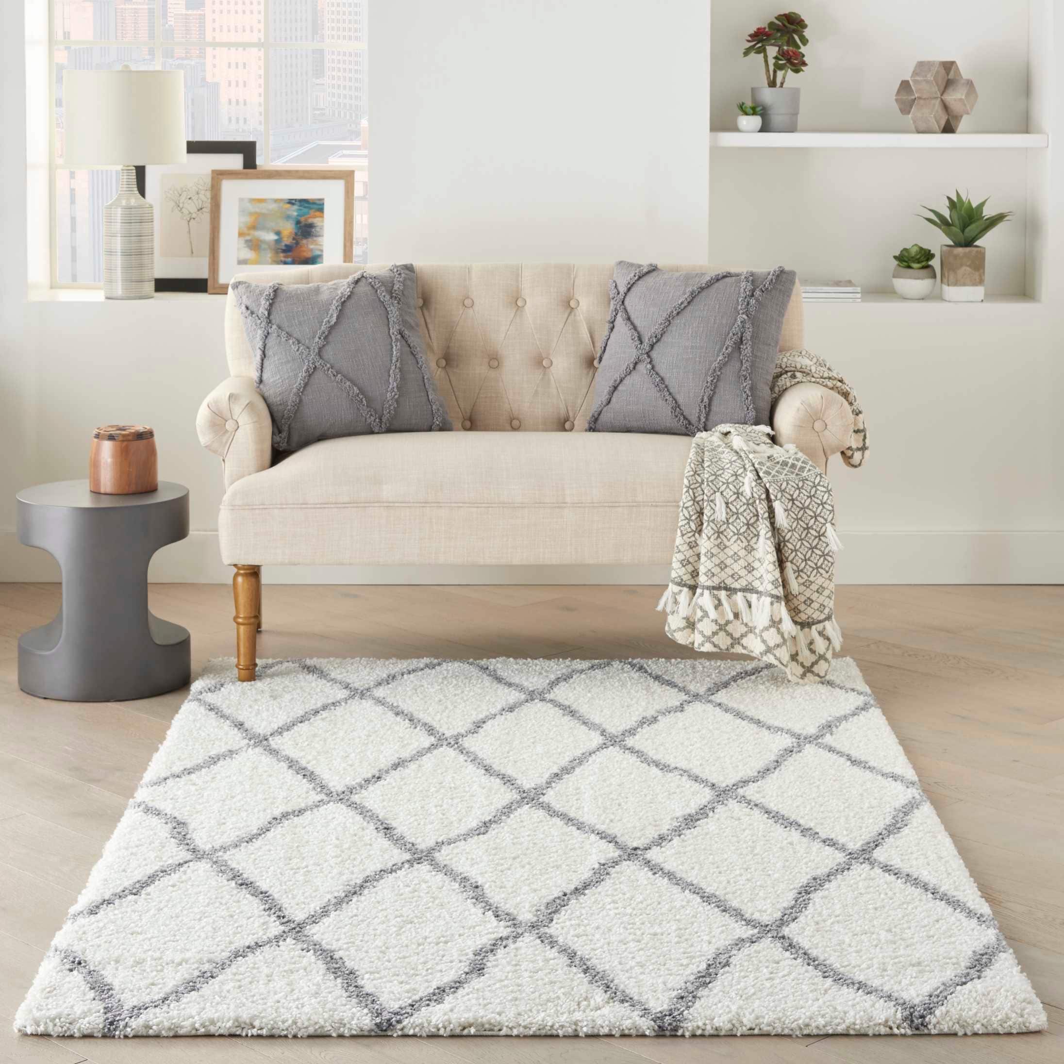 Nourison Shangri La Area Lattice Shag Rug