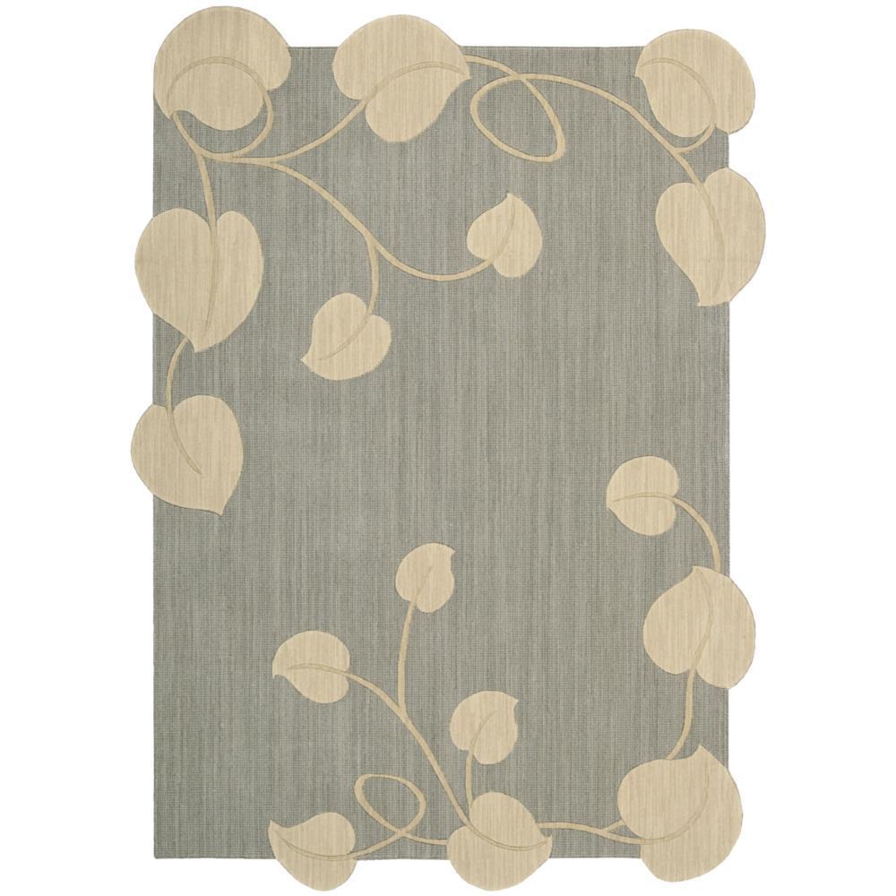 Nourison Silhouette Light Blue Rug 79 Square