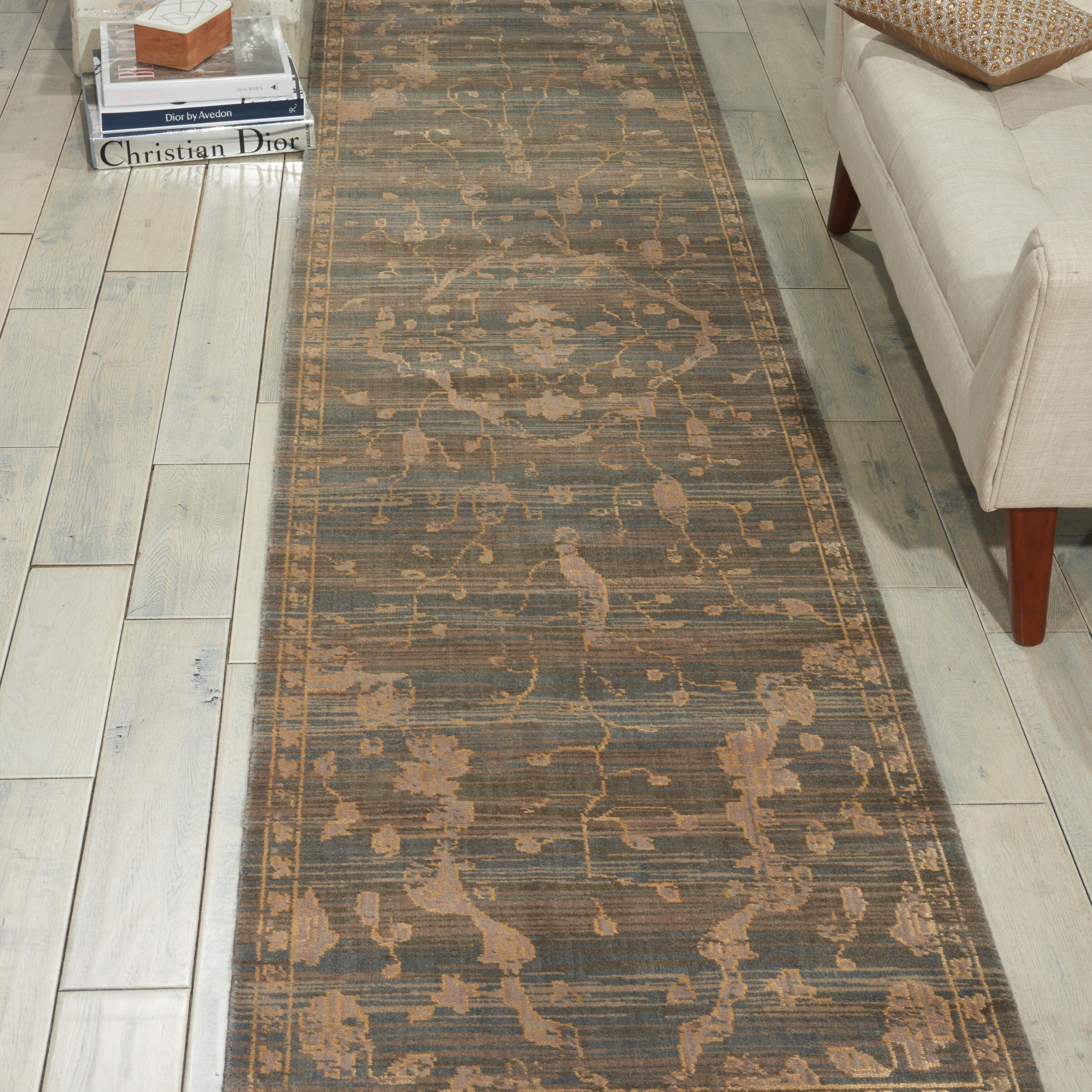 Nourison Silk Elements Azure Area Rug 25 X 10 25 X 10 Runner