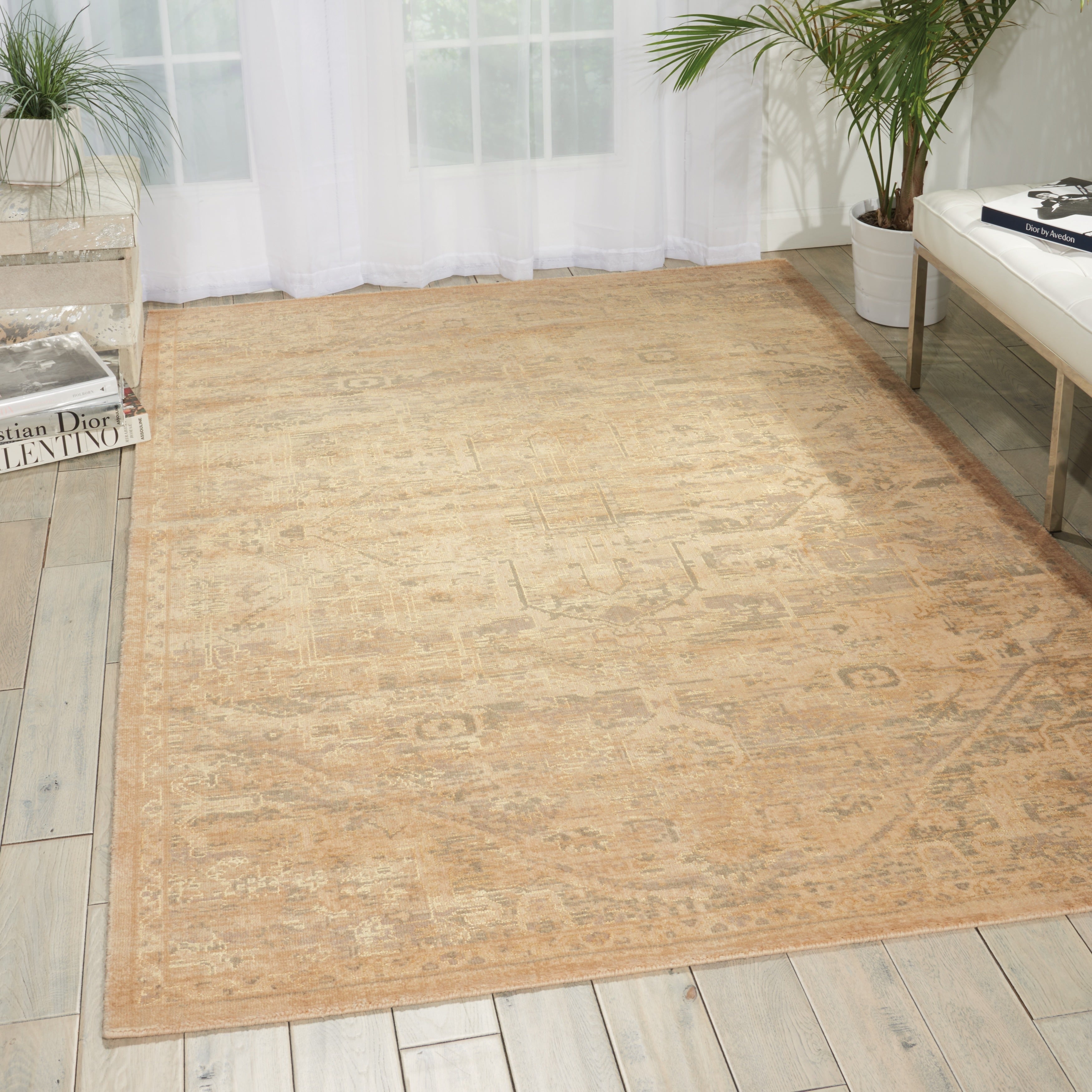 Nourison Silk Elements Sand Rug 86 X 116