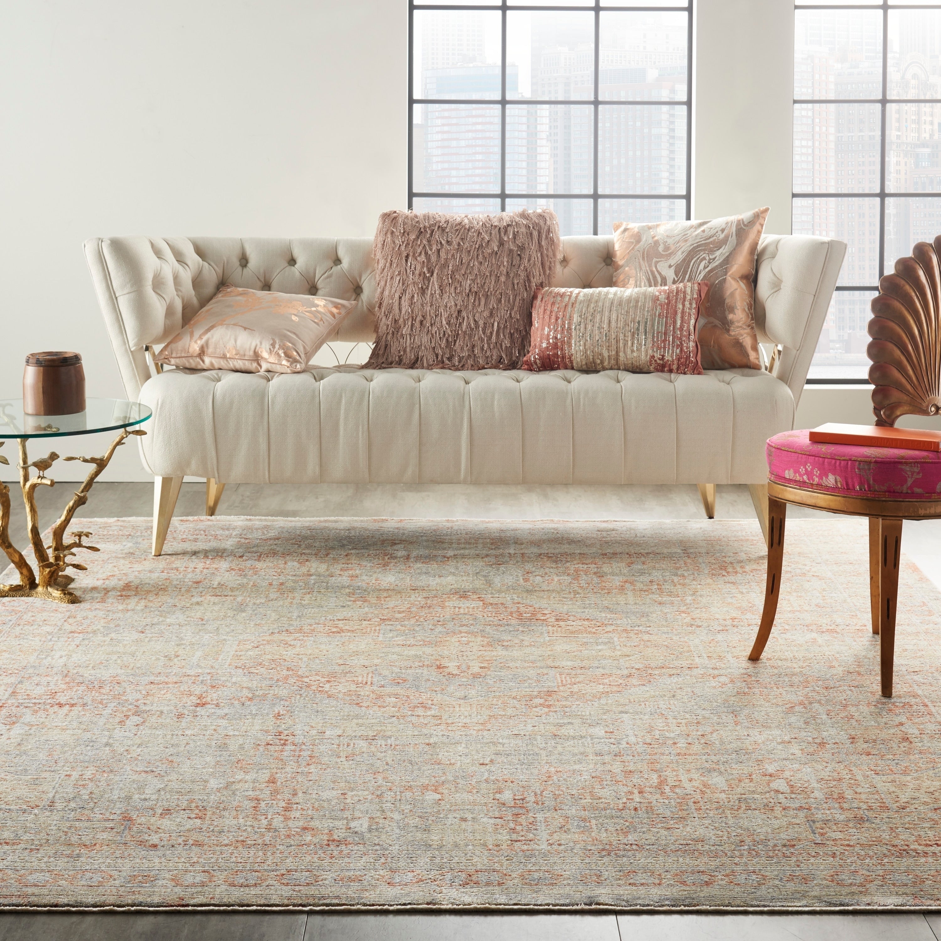 Nourison Silken Weave Contemporary Floral Area Rug