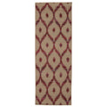 Nourison Spectrum Beige Burgundy Rug 26 X 76 26 X 76 Runner