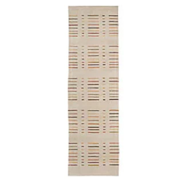 Nourison Spectrum Hand Tufted Ivory Wool Rug 23 X 8 Runner