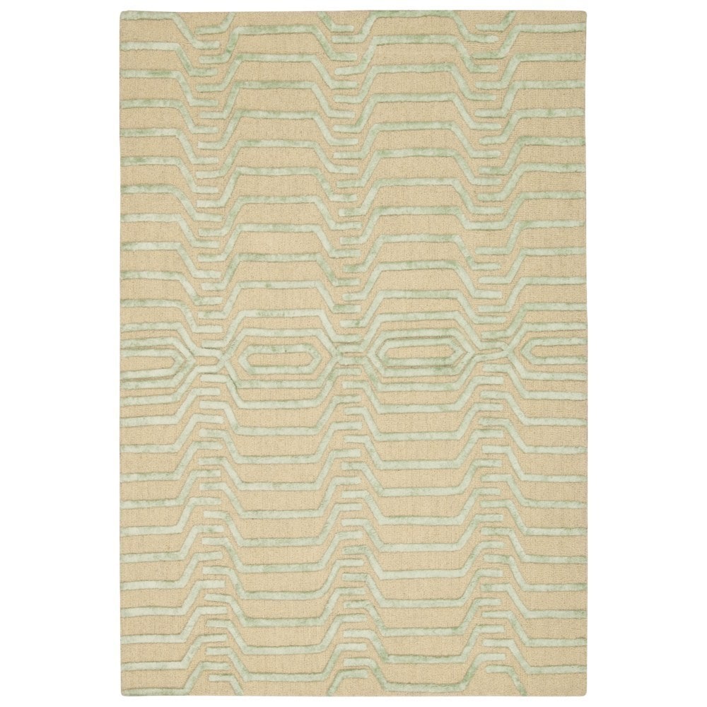 Nourison Strata Ivory Green Graphic Rug 8 X 10