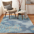 Nourison Symmetry Blue Beige Area Rug