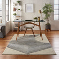 Nourison Symmetry Ivory Grey Area Rug