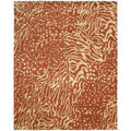 Nourison Tahoe Modern Rust Beige Rug 39 X 59