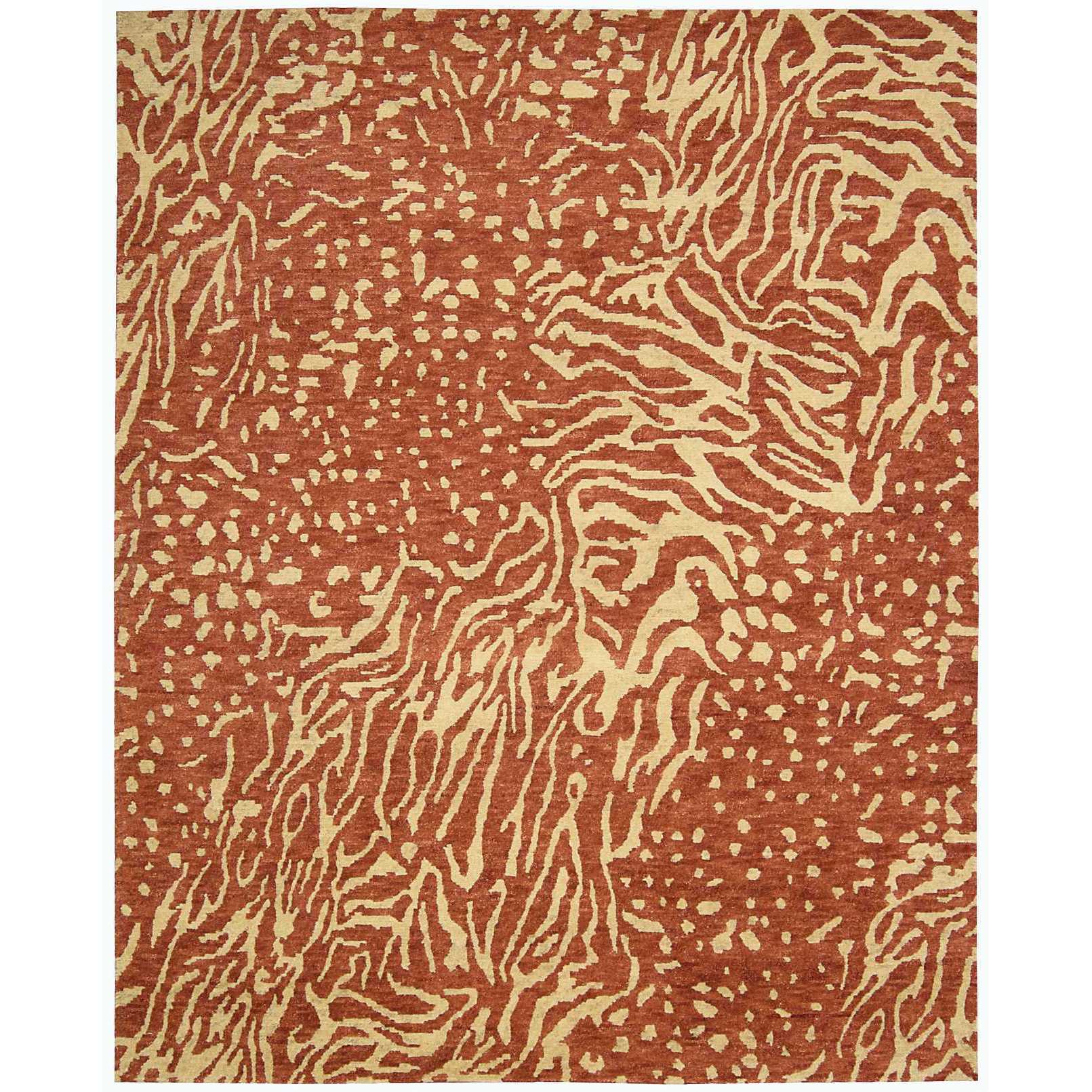 Nourison Tahoe Modern Rust Beige Rug 39 X 59