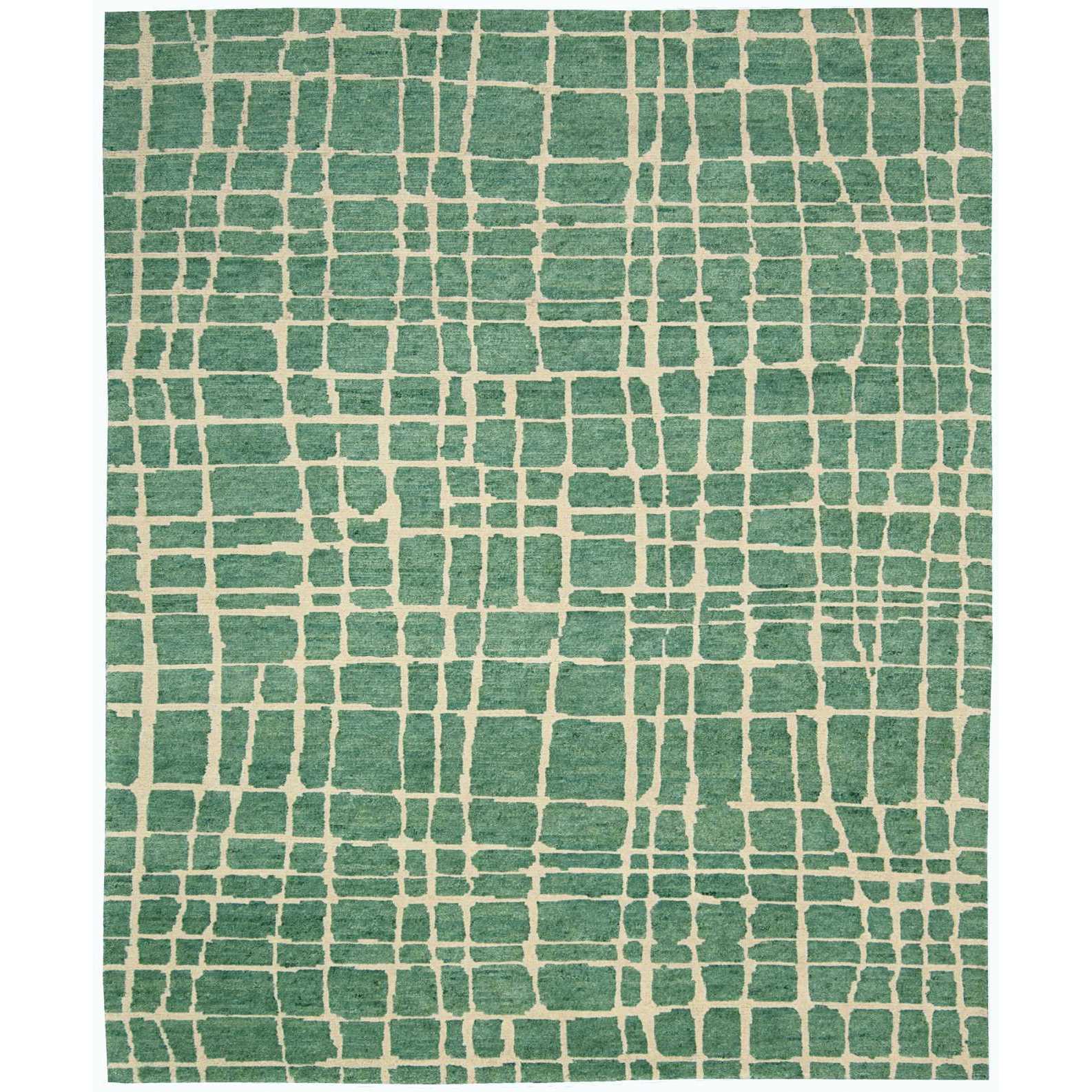 Nourison Tahoe Modern Turquoise Green Rug 56 X 86