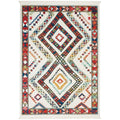 Nourison Tribal Decor Diamond Multicolor White Rug 53 X 76