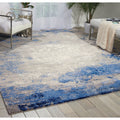 Nourison Twilight Blue Grey Area Rug 79 X 99