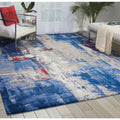 Nourison Twilight Grey Blue Area Rug 56 X 8