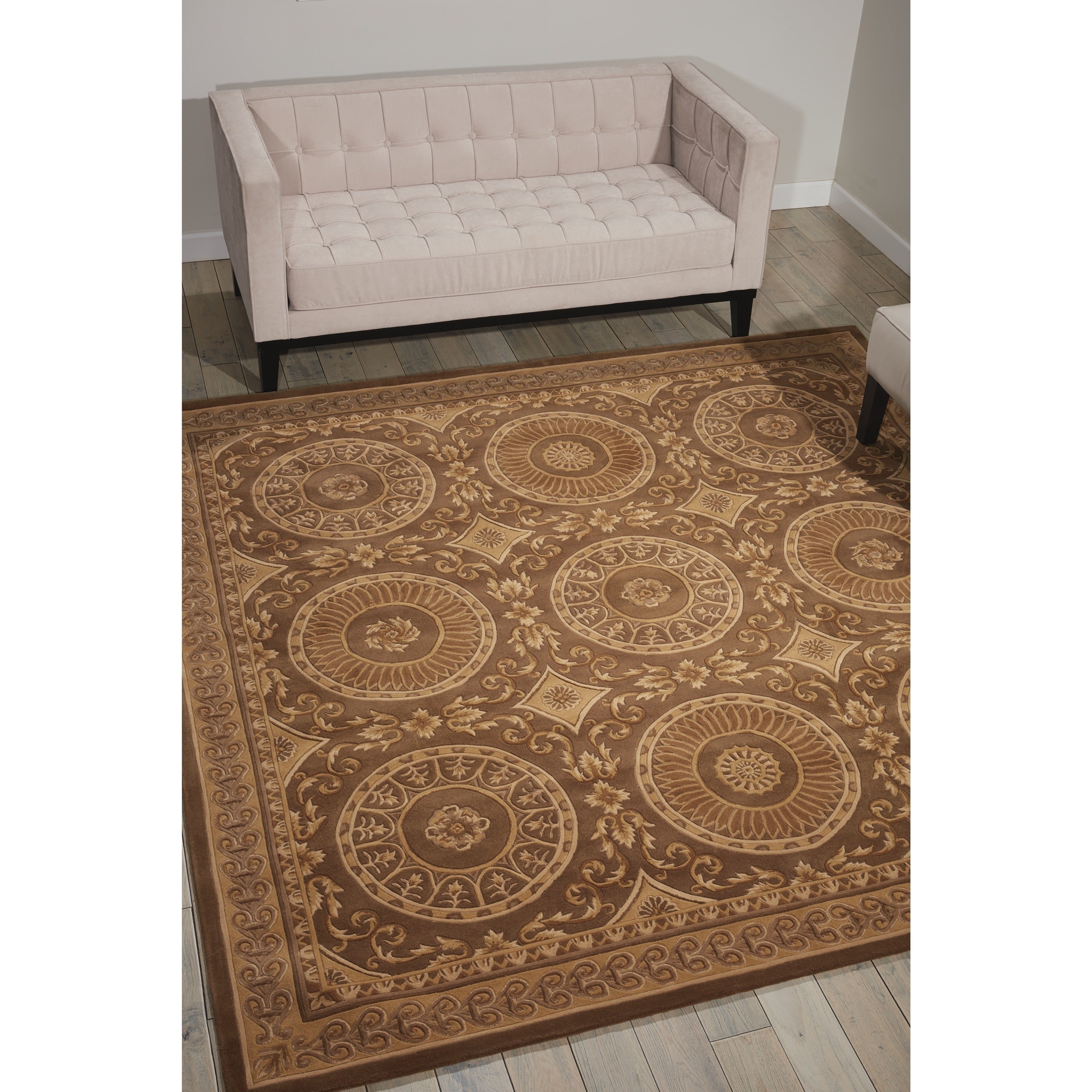 Nourison Hand Tufted Versailles Palace Brick Ivory Rug 6 Octagon