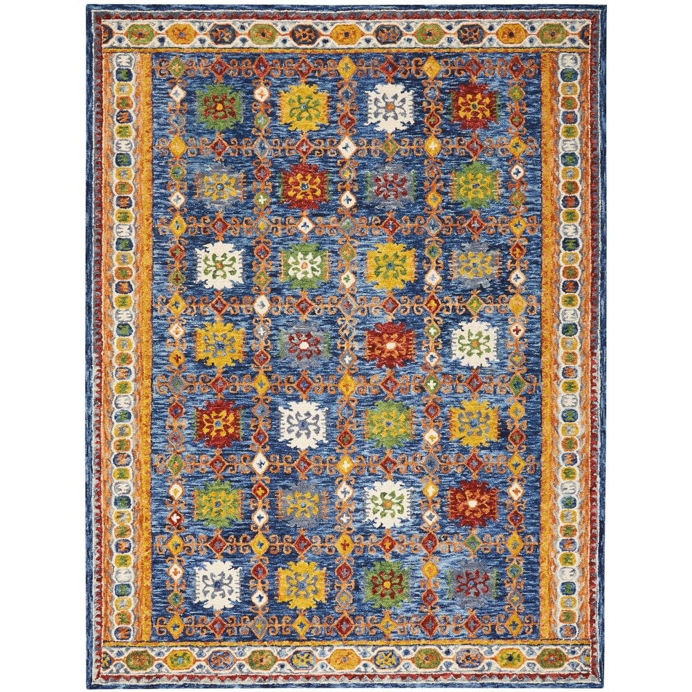 Nourison Vivid Teal Contemporary Area Rug 8 X 106
