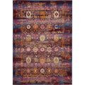 Nourison Vintage Kashan Red Multicolor Abstract Area Rug 810 X 1110