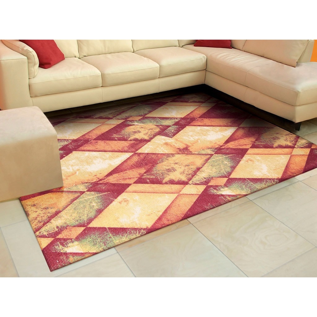 Nourison Vista Gold Ruby Rug 5 X 7