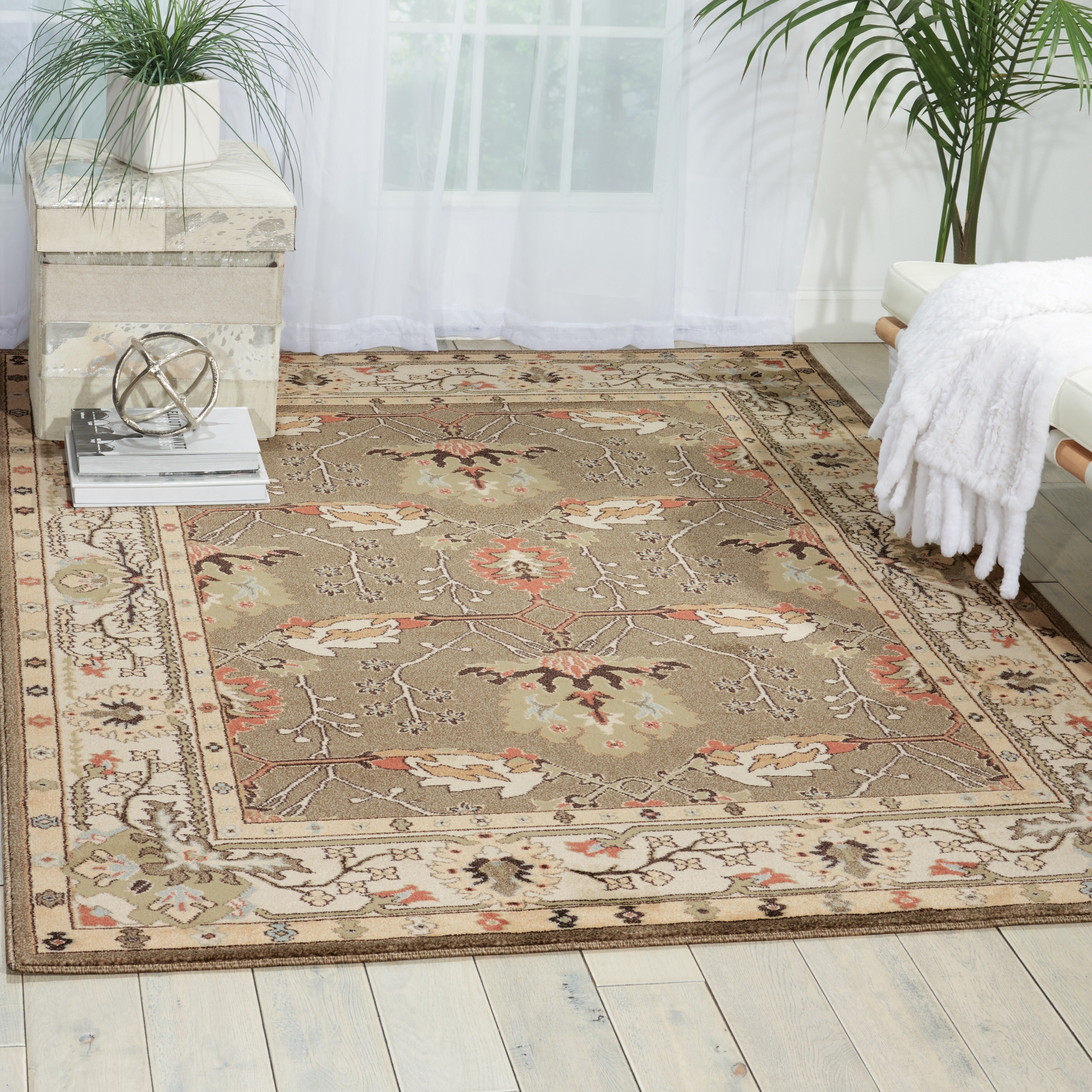 Nourison Walden Ivory Area Rug 53 X 74