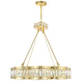 Gracewood Hollow Sengat 8 Light Chandelier With Champagne Finish And Clear Crystal Accents