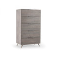 Nova Domus Bronx Italian Modern Faux Concrete Grey Chest
