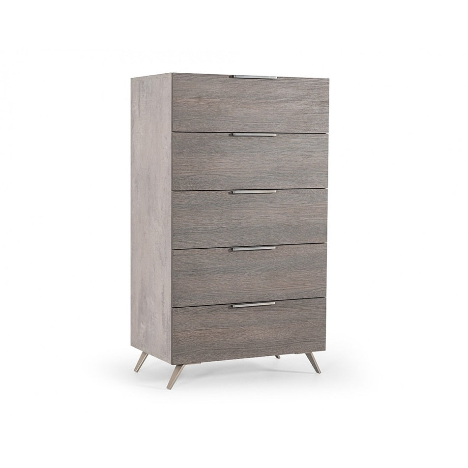 Nova Domus Bronx Italian Modern Faux Concrete Grey Chest