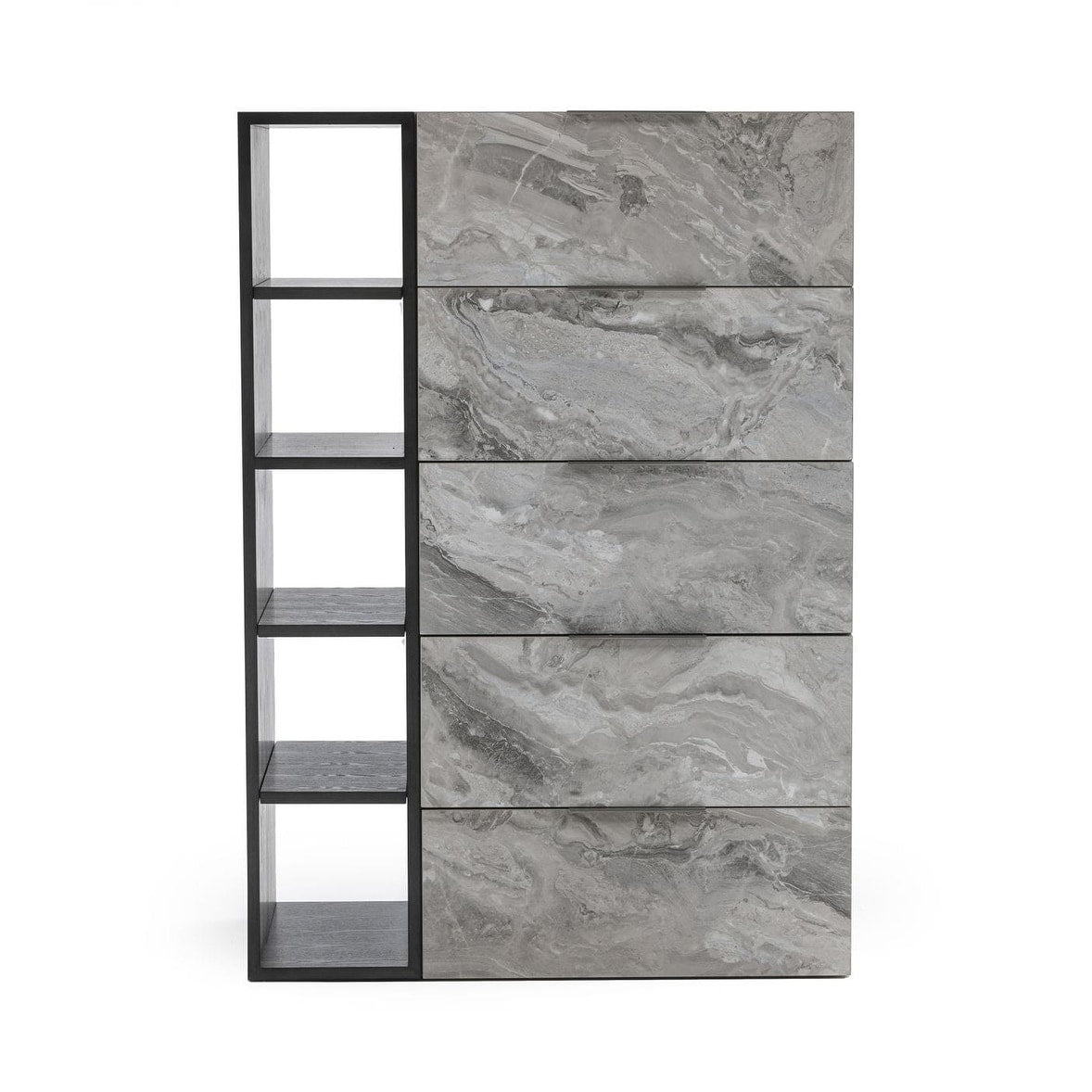 Nova Domus Maranello Modern Grey Wash Faux Marble Chest