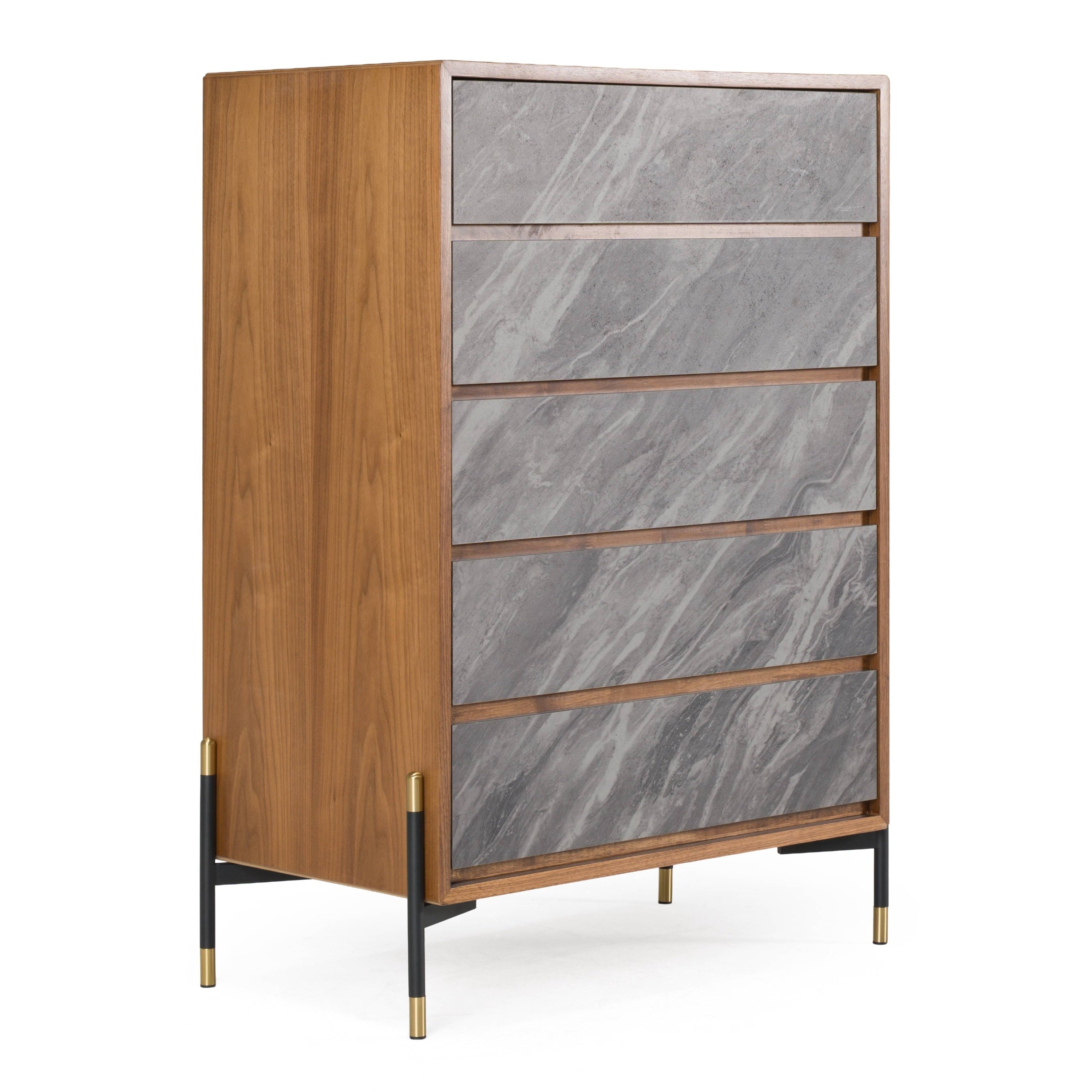 Nova Domus Metcalf Mid Century Walnut Grey Chest
