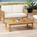 Nova Outdoor Acacia Wood Coffee Table By Christopher Knight Home 41.75 W X 26.00 D X 11.75 H