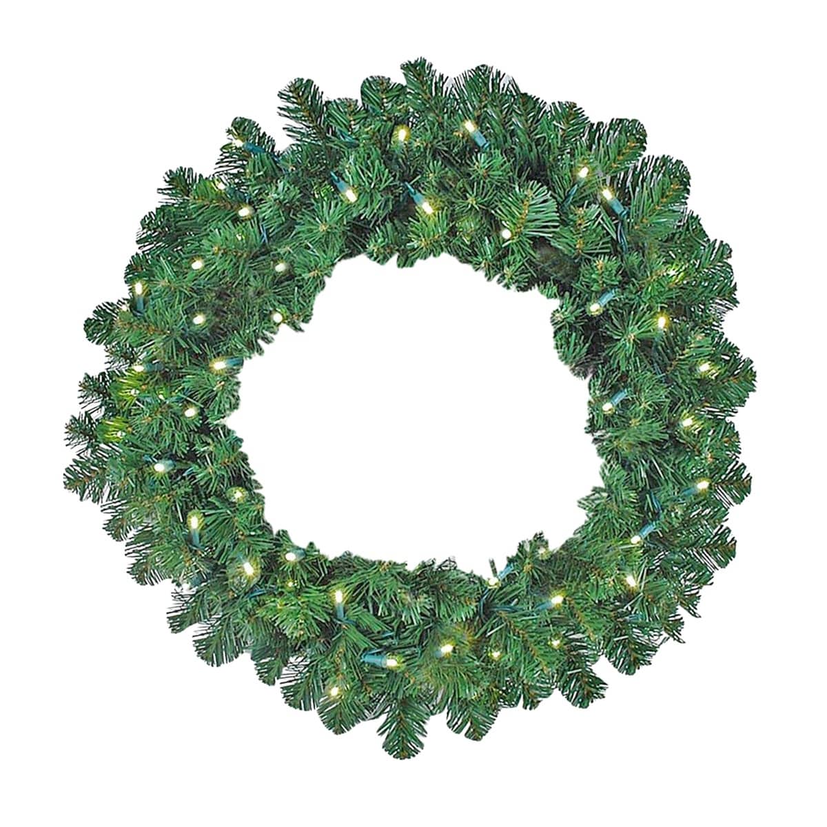 Novelty Lights Colorado Pine Artificial Christmas Wreath Pre Lit Unlit Options