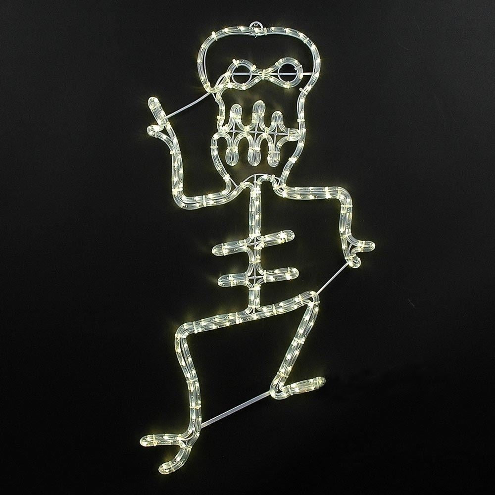 Novelty Lights Led Green And Orange Halloween Witch Rope Light Motif Sculpture