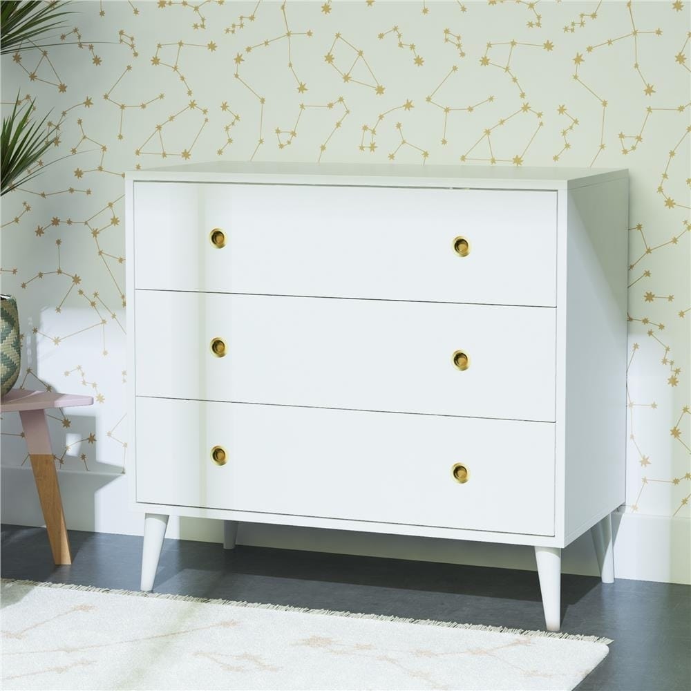 Novogratz Harper 3 Drawer Storage Dresser Organizer