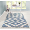 Novogratz By Momeni Laguna Hand Woven Cotton Blue Area Rug 33 X 53